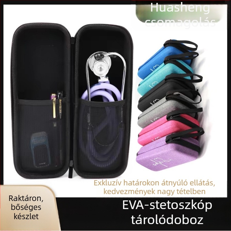 Kemény sztetoszkóp-tároló – hordozható, EVA modell, kompozit anyag, hőtranszfer nyomtatás, terhelhetőség 10