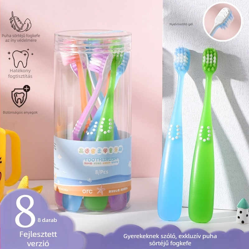 Kézi fogkefe hordó alakú dizájnnal, puha sörtékkel, modell R0722, felnőtteknek