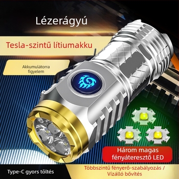 NIYANG/Reverse Yang LED elemlámpa otthonra és kültérre, USB-C gyorstöltés, nagy kapacitású lítium-akkumulátor, 360° forgás, 100–200 m hatótávolság