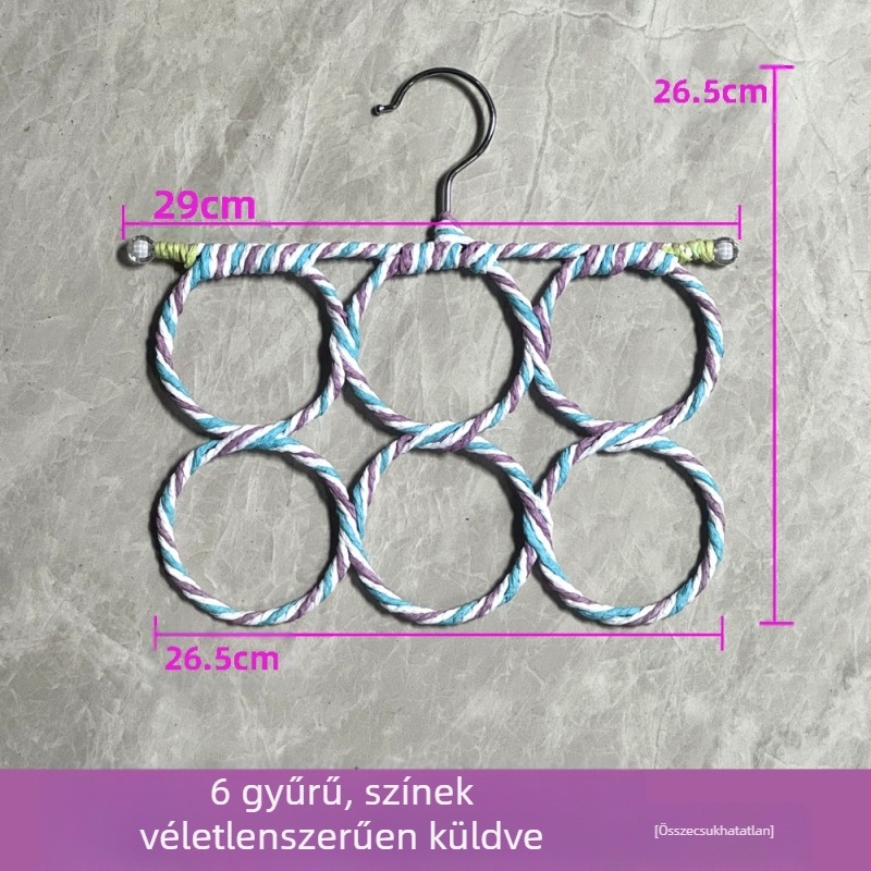 Sálállvány 6 gyűrűvel, belső ruhatartó, papírrátán fonott madármászó keret
