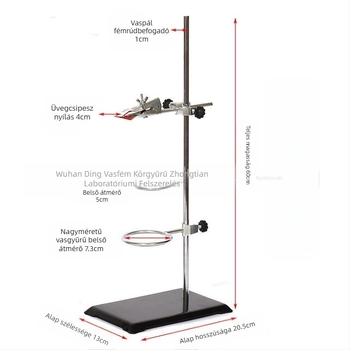 Márvány felületű titrálóasztal vasvázon, modell Egy lemez, Egy rúd, gyártó zt