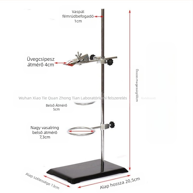 Márvány felületű titrálóasztal vasvázon, modell Egy lemez, Egy rúd, gyártó zt