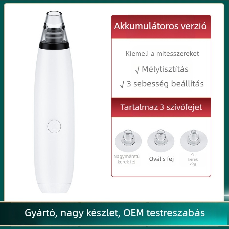 Elektromos mitesszer szívóeszköz a pórusok tisztításához, modell W-1888, elektromos forgás üzemmód, 3 fokozat, CE ROSH