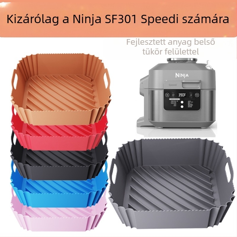 Xinxin légsütő szilikon sütőedény – négyszögletes belső tükrös felületű, élelmiszer-minőségű szilikon