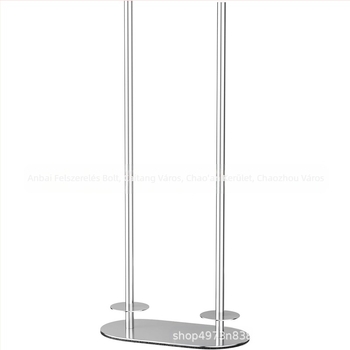 Wc oldalsó tároló állvány - rozsdamentes acél, ovális alak, festett felület, könnyed luxus stílus, márka Ann Taste Hundred