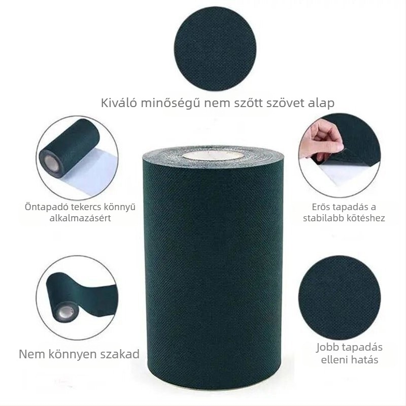 Műfüves varratokhoz szánt szalag, nem szőtt anyag, polipropilén ragasztórendszer, Lawn Tape sorozat, papírrúdmag, magas viszkozitás