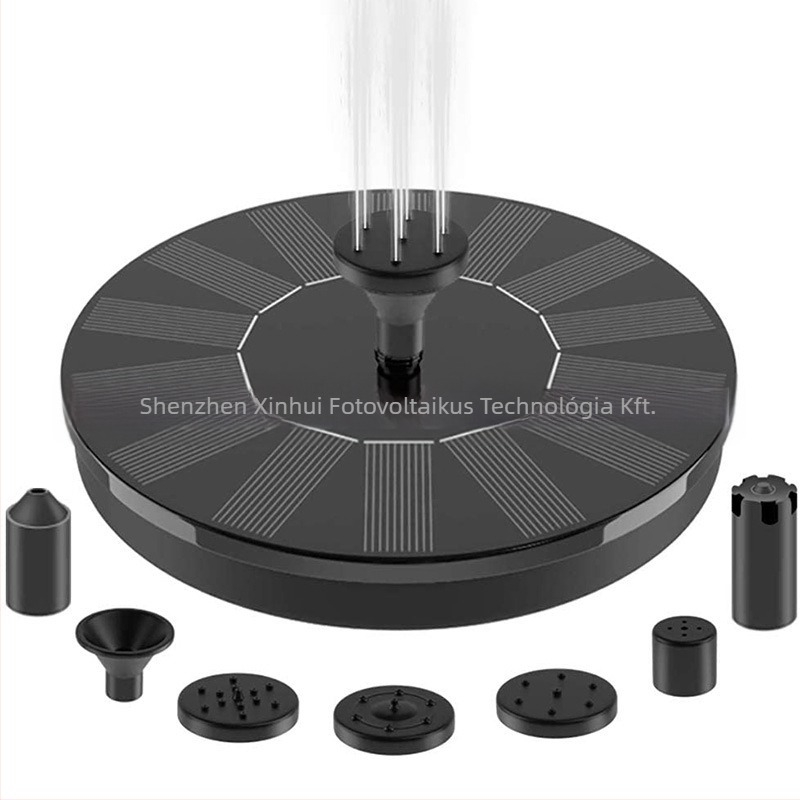 Napelemes szökőkút tavakhoz és kertekhez – úszó kültéri vízi dekoráció mintázott permetezéssel, energiatakarékos