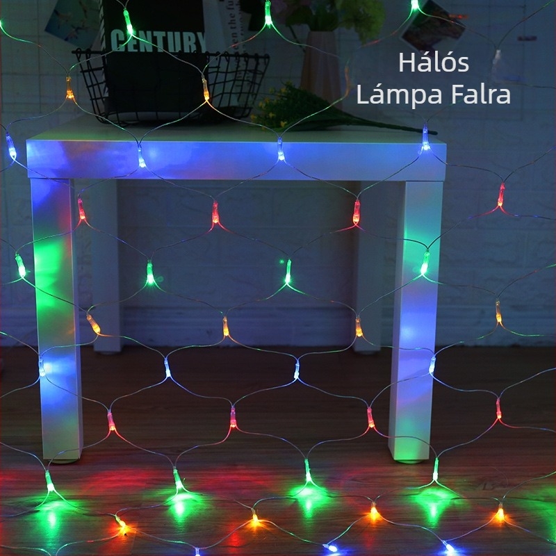 LED hálós fény, kültéri vízálló dekorációs világítás karácsonyra