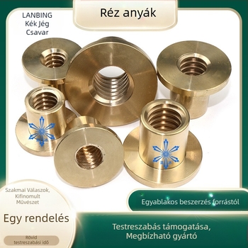 Flanckos fejű csavaranya – réz, trapéz alakú vezetőcsavar MTSPFR/MTSPFL/MTSPNR