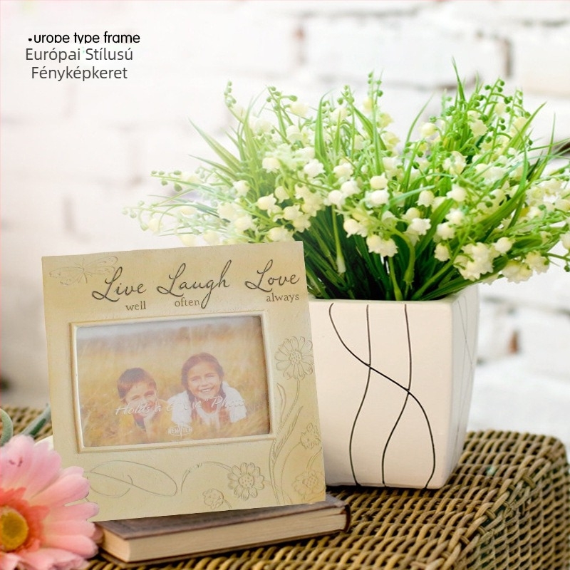 Európai stílusú emlék fotókeret, szintetikus gyantából, Golden Torch márka, kategória: gyanta kézműves, testreszabható, kartondobozos csomagolás