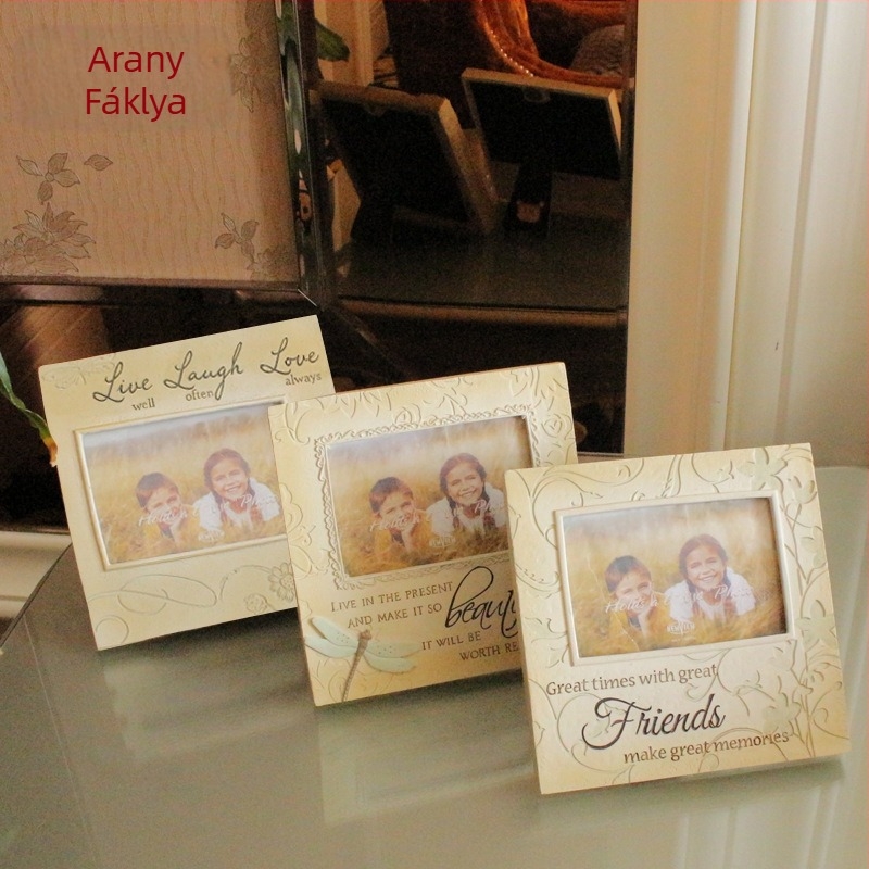 Európai stílusú emlék fotókeret, szintetikus gyantából, Golden Torch márka, kategória: gyanta kézműves, testreszabható, kartondobozos csomagolás