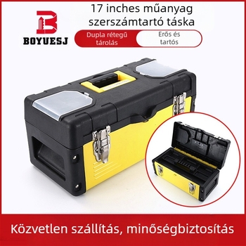 Műanyag szerszámtartó doboz, 30 kg teherbírás, ABS keret, Tool box sorozat