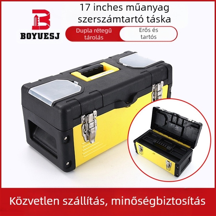 Műanyag szerszámtartó doboz, 30 kg teherbírás, ABS keret, Tool box sorozat