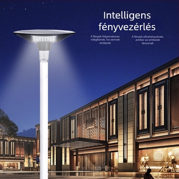 Kerek UFO napelemes kert LED lámpa, vezeték nélküli, 6W, 3.2V, IP65, 6–12 órás folyamatos világítás