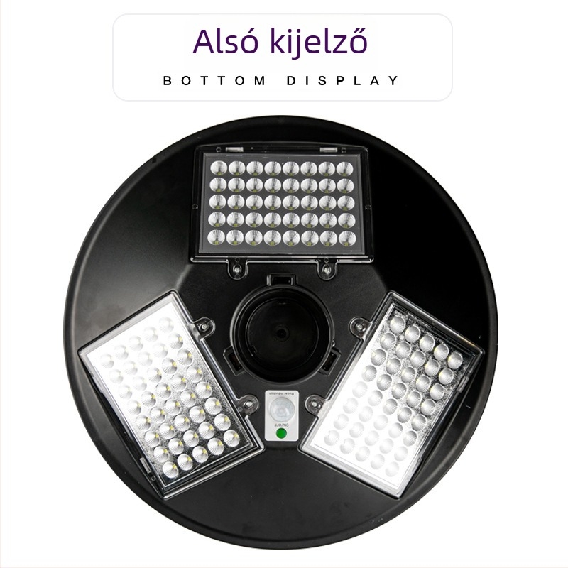 Kerek UFO napelemes kert LED lámpa, vezeték nélküli, 6W, 3.2V, IP65, 6–12 órás folyamatos világítás