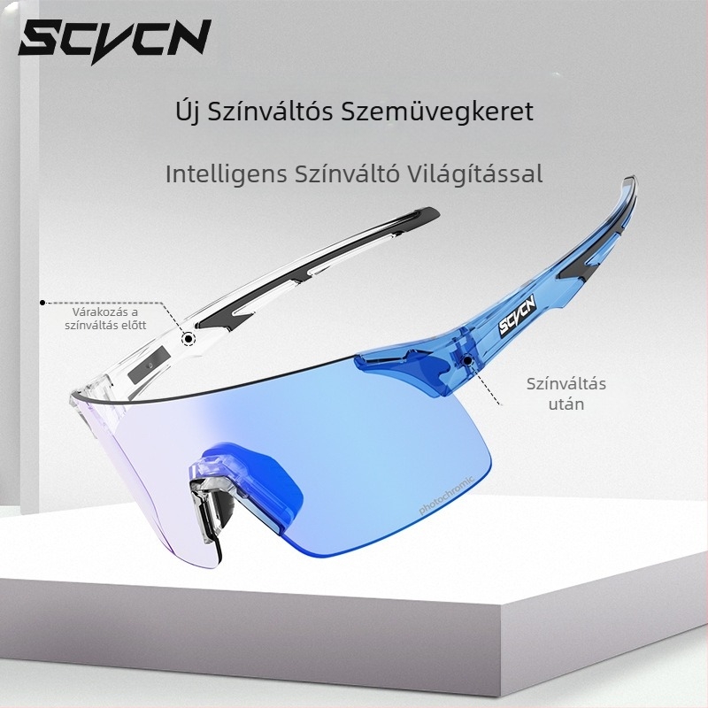 SCVCN Kerékpáros szemüveg, TR90 keret, szélvédett, kompatibilis dioptriás szemüveggel