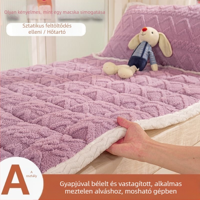 Őszi–téli tejfleece ágynemű készlet egyszemélyes ágyhoz – három részes, korall fleece