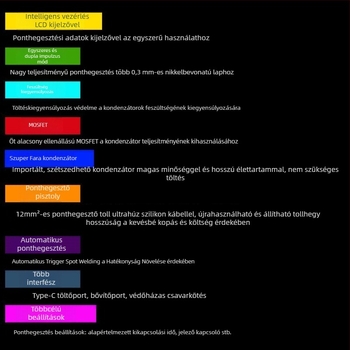 K7 LCD-kijelzős intelligens vezérlésű dupla impulzusos ponthegesztő Li-ion 18650 akkumulátorokhoz, DIY kiegészítő, modell 1003502694
