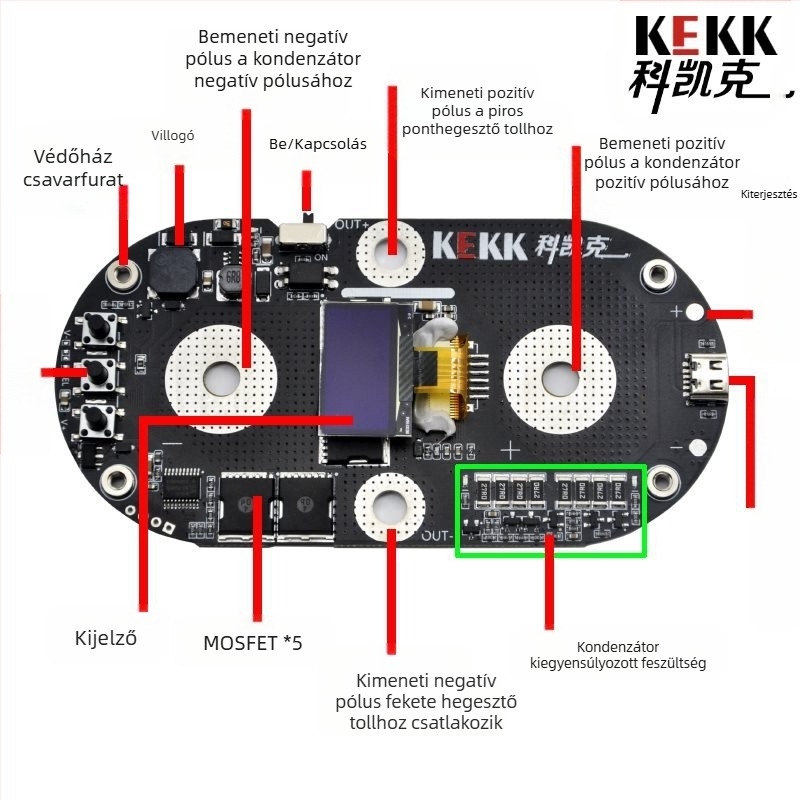 K7 LCD-kijelzős intelligens vezérlésű dupla impulzusos ponthegesztő Li-ion 18650 akkumulátorokhoz, DIY kiegészítő, modell 1003502694