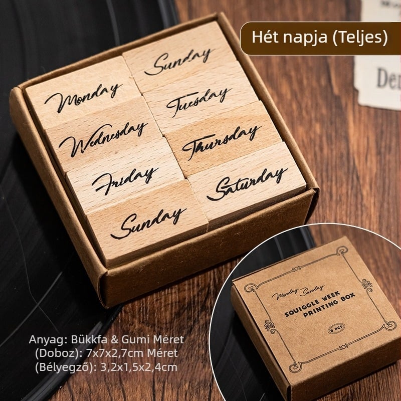 Xiami Naplópecsétkészlet – hónap és hét, nyomtatási technika