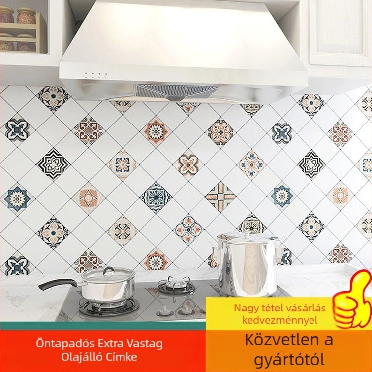 Konyhai PVC falpanel öntapadós – vízálló, olajálló, hőálló, négyrétegű felépítés