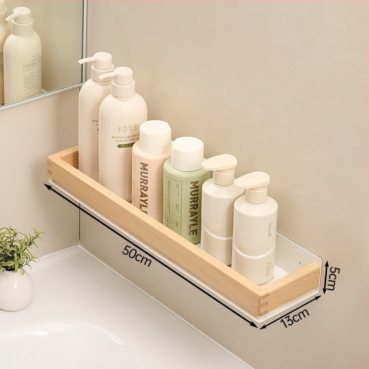 Falra szerelhető fürdőszobai tároló polc, űrkutatási alumíniumból, lakkozott felülettel, egy szint, modern minimalista stílus, terhelhetőség kb. 15 kg