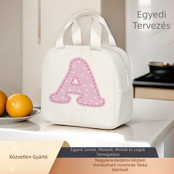 Oxford anyagú szigetelt ebédtáska, modell C80501, rajzfilm mintázattal, nagy kapacitás munkahelyre és iskolába