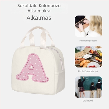 Oxford anyagú szigetelt ebédtáska, modell C80501, rajzfilm mintázattal, nagy kapacitás munkahelyre és iskolába