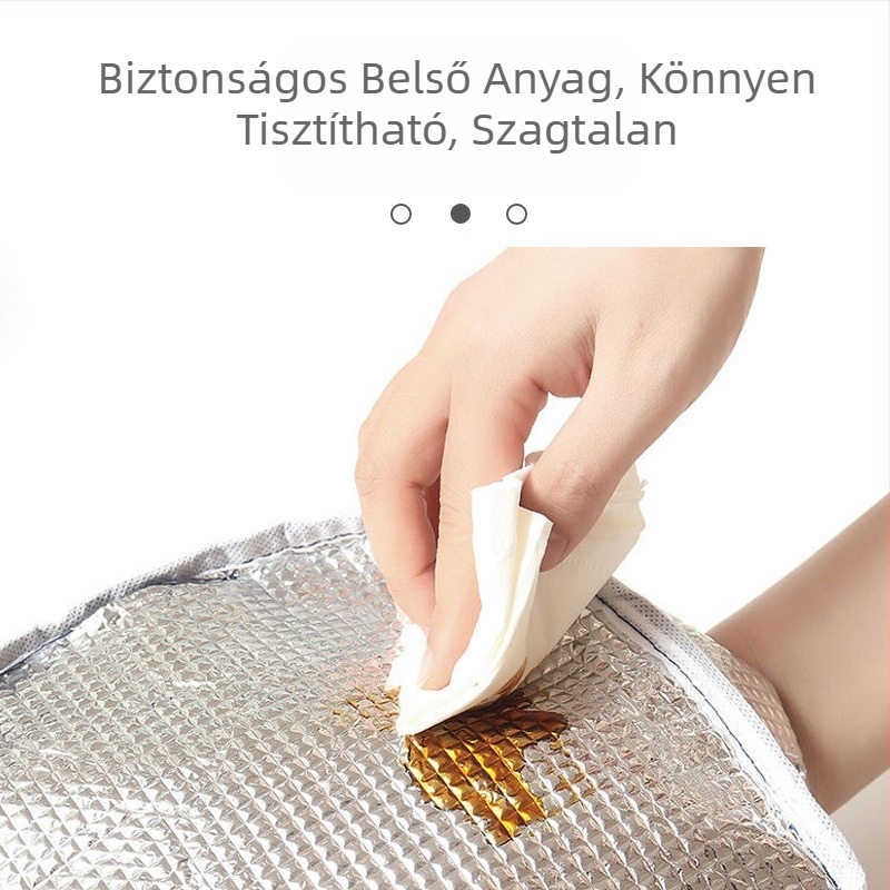 Oxford anyagú szigetelt ebédtáska, modell C80501, rajzfilm mintázattal, nagy kapacitás munkahelyre és iskolába