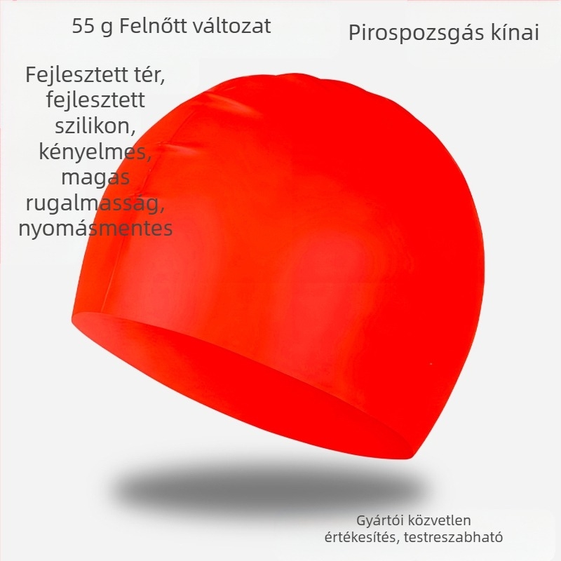 Szilikon úszósapka - vízálló, kényelmes, magas rugalmasságú, uniszex, felnőtteknek, medencés használatra (Anyag: szilikon; Mintázat: egyszínű; Alkalmazható: felnőttek; Használati terület: uszoda)