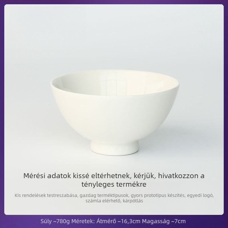 Porcelános tál, testre szabható logónyomtatással, mikrohullámú sütőben használható, háztartási étkészlet