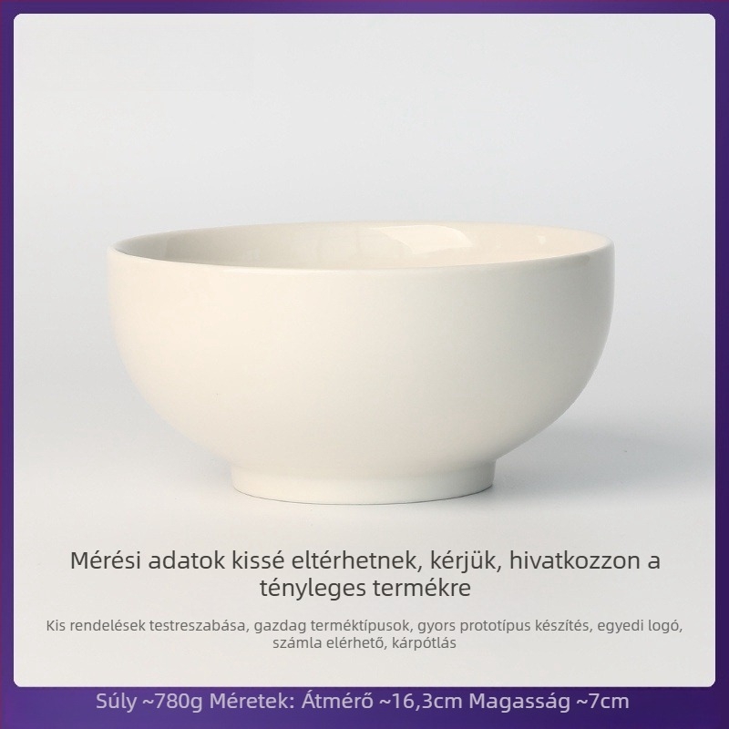 Porcelános tál, testre szabható logónyomtatással, mikrohullámú sütőben használható, háztartási étkészlet