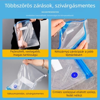 3D nyomtatáshoz filamentum vákuumos tárolózsákok, PA+PE anyag, vákuum tömörítő típus, készlet, 260 db, pumpával