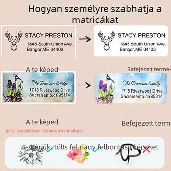 Egyedi matricák tejes tea poharakhoz és kiszállítási címkékhez – logóval kész dizájn, PVC öntapadós anyag; termék kód 6325; fénykép testreszabás; hőállóság 30°C