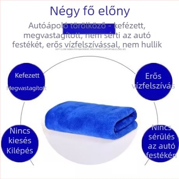 Autómosó törlőkendő szuperfinom rostból, 600 g, vízfelvétel, többfunkciós belső tisztító kendő