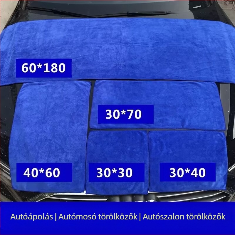 Autómosó törlőkendő szuperfinom rostból, 600 g, vízfelvétel, többfunkciós belső tisztító kendő
