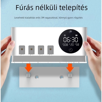 Aipinju falra szerelhető fogkefetartó – fúrás nélkül, műanyag