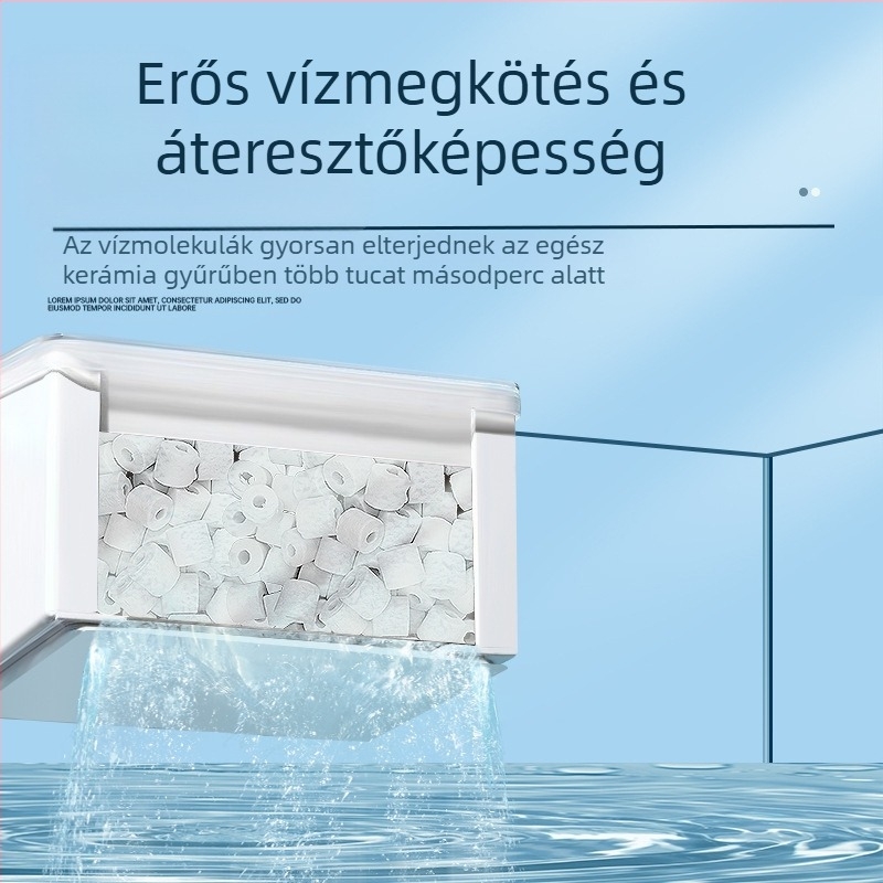 Akvárium szűrő közeg: kerámia gyűrű és üveggyűrű biokémiai szűréshez, 500 g