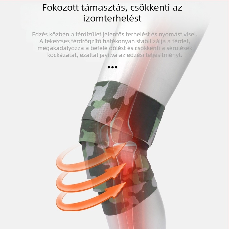 Powerlifting térdvédők nőknek és férfiaknak, elasztikus pántokkal és kompressziós tekeréssel a guggolásokhoz és edzésekhez