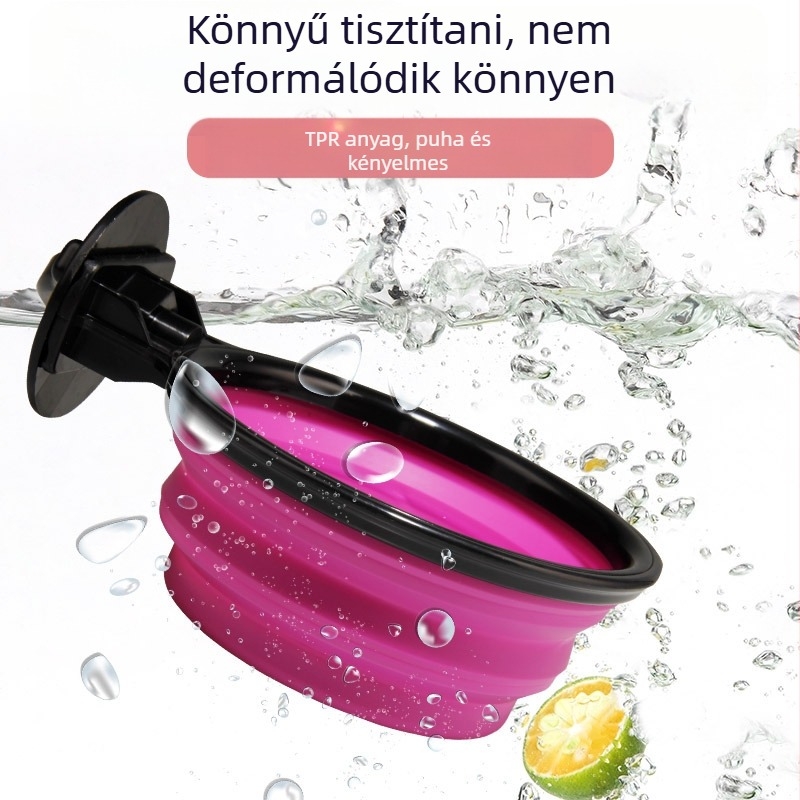 Akasztós kutyatál anti-tilt funkcióval, összecsukható, TPR anyag