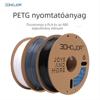 PETG 3D nyomtató filament – magas átlátszóság, nagy szilárdság, 1 kg, FDM anyag