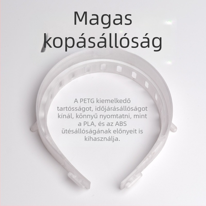 PETG 3D nyomtató filament – magas átlátszóság, nagy szilárdság, 1 kg, FDM anyag