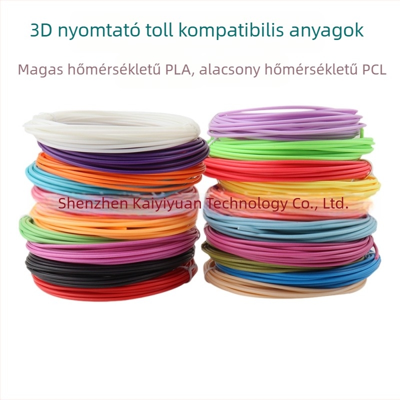 3D tollhoz fogyóanyagok: PLA/PCL, 1.75 mm átmérő, tekercs, kerek keresztmetszet, 3D rajzoláshoz