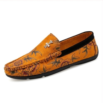Férfiaknak szabadidő slip-on mokaszni mikroszálas felsőrésszel, gumitalppal, kerek orral, PU talpbetéttel, légáteresztő és csúszásmentes