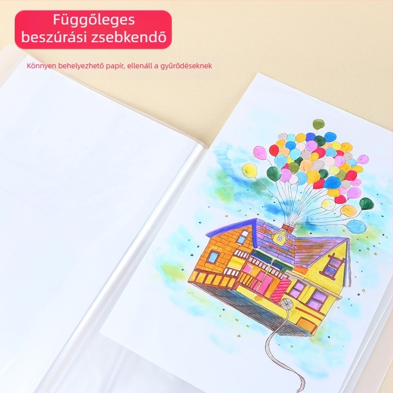 Chihai matt átlátszó műanyag Data Book művészeti vázlatgyűjteményhez, 20 oldal, 0,8 mm vastagság, nyomtatott logó