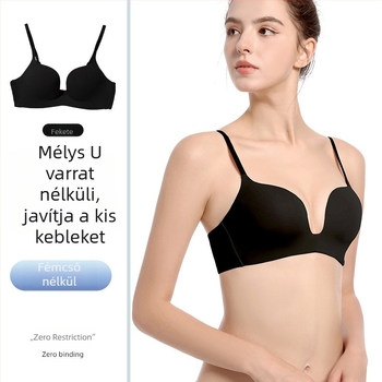 Női wireless melltartó, légáteresztő, 3/4 kosár, vékony formázott nylon, hátul dupla kapocs-zár