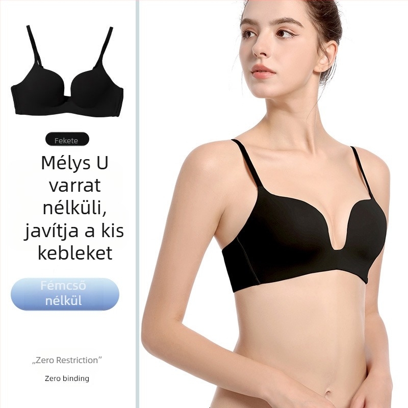 Női wireless melltartó, légáteresztő, 3/4 kosár, vékony formázott nylon, hátul dupla kapocs-zár