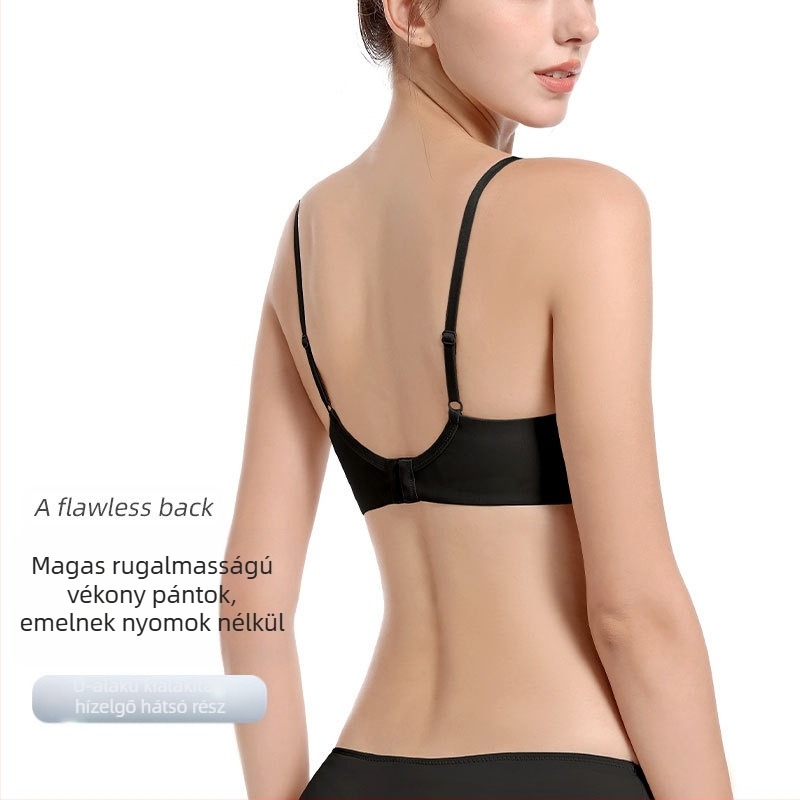 Női wireless melltartó, légáteresztő, 3/4 kosár, vékony formázott nylon, hátul dupla kapocs-zár