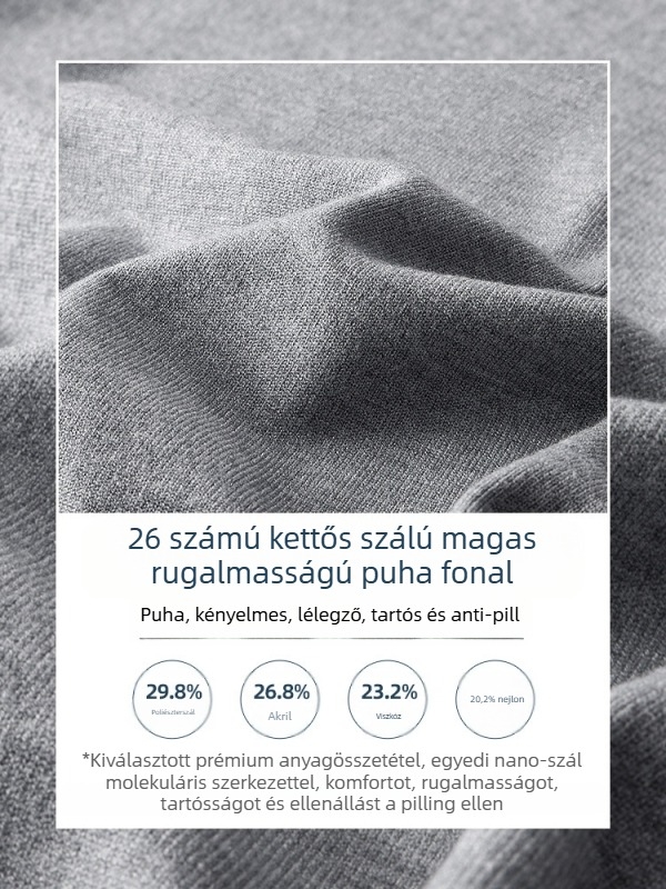 Slim-fit kötött mellény, ujj nélküli, V-nyakú, fleece béléssel, acrilból