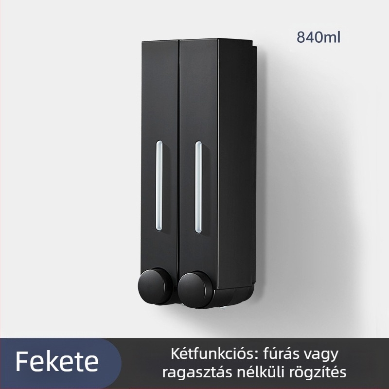 Fali ABS mosdó- és samponadagoló, kézi nyomó működés, modern minimalist stílus, fürdőszoba és konyha, British Hansha márka